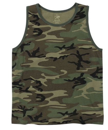 Custom Printed  Rothco Vintage Woodland Camo Tank Top - 9593 